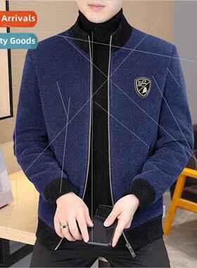 Mink jacket 2023 new men spring fall stand-up collar tide sh
