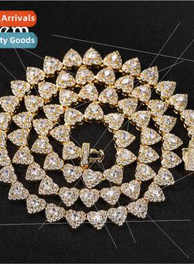 Europe hipster diamond necklace hip hop love full diamond ne