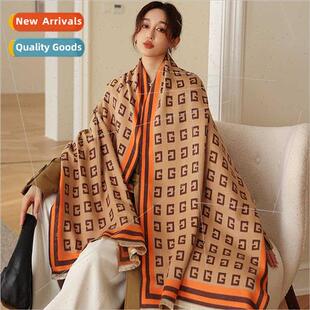 2023 Korean  air-condioning shawl fall winter new scarf fema
