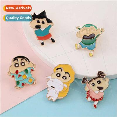 Japanese cute ins crayon small new brooch alloy badge female