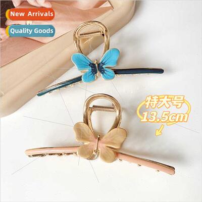 Oversized butterfly scrunchies female summer back head hair