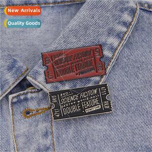 Brooch retro movie tickets tickets coupons personalized drip