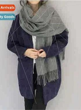 Thick very large a suede scarf fall winter warm dashed line