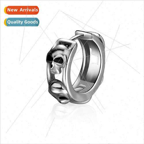 Korean  simple metal wind personaly creative  earrings skull