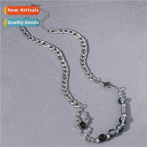 Europe ins hip-hop cross ice crack beads patchwork spider ne