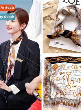 2020 Wang Manni silk square scarf women new fall winter chai