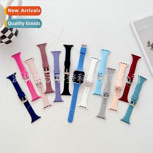 适用apple watch square buckle silicone watch bapple watch8/S