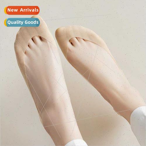 Any cut ice silk boat socks female summer ultra-thin -slip s
