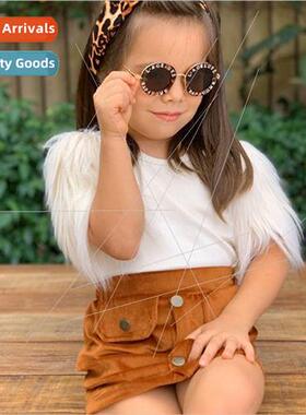 2-8Y Girls Fashion Clothing Sets Children Kids Baby Girls Fu