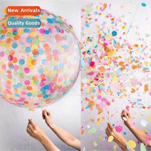 36 inch square round clear confetti balloon wedding decorati