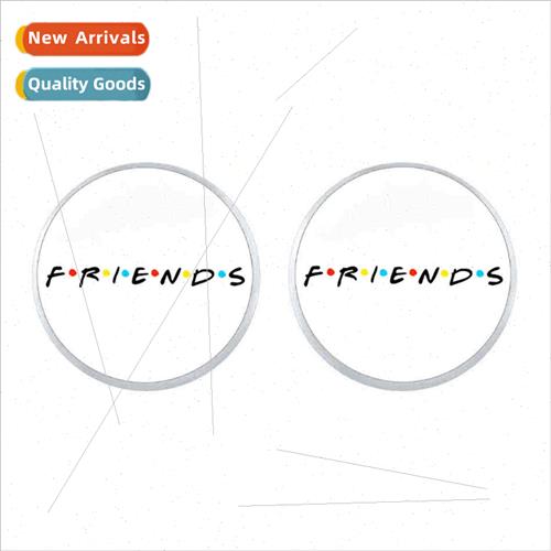 Friends TV Show Earrings Time Gemstone Earrings Cartoon Fun