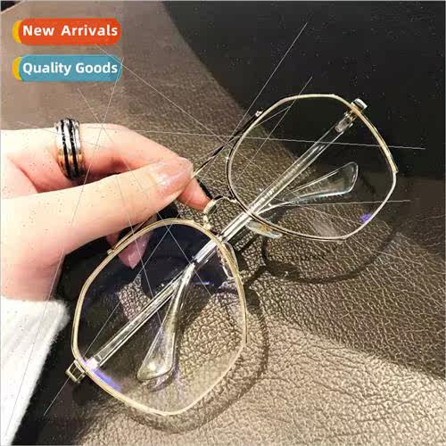 Irregular sunglasses men Huang Zao glasses half-rimmed flat