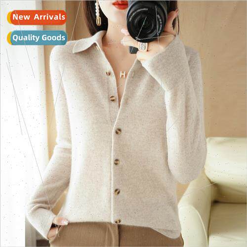 Spring And Autumn New Fine Imation Wool Kn Cardigan Wome