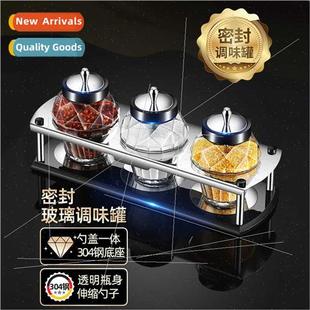 spoons one spice all lids three set jar diamond Creative