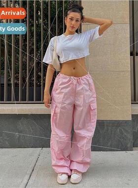 Low Waist Parachute Loose F Sweatpants Trousers Women Jogg