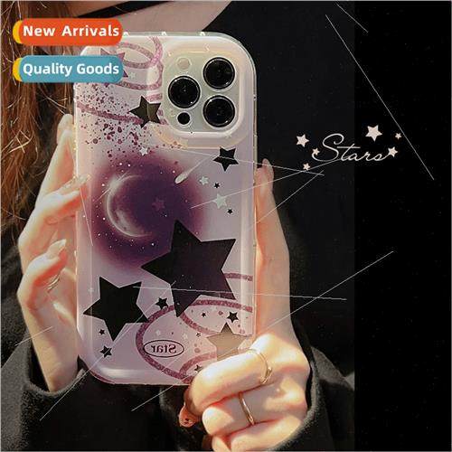 Purple moon stars shooting star 适用 iPhone 13 Apple 12 phon