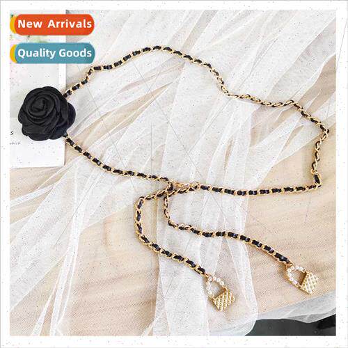 Camellia Waist Chain Accessories Women Flower Chain Belt Dec