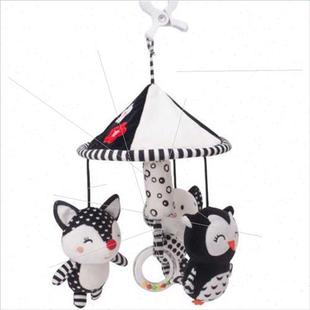 Newborn black whe toys elephant stroller pendant hanging umb