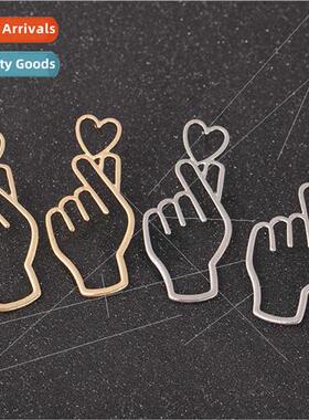 mple fashion fun hand than heart alloy earrings Korean hollo