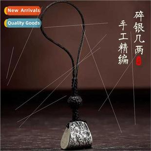 hand few phone charm cell two woven Broken retro silver