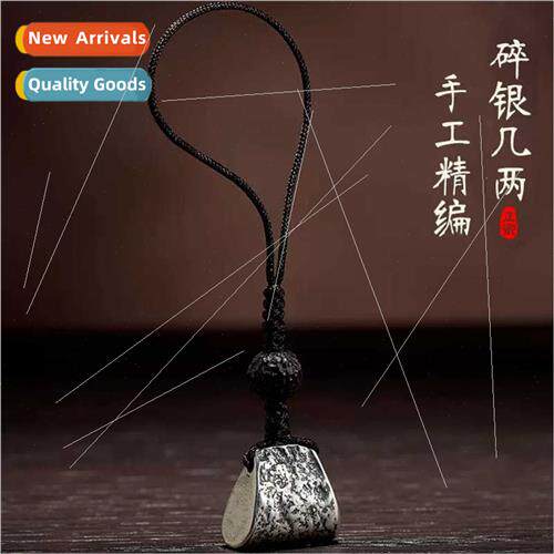 Broken silver a few two cell phone charm retro hand-woven ke