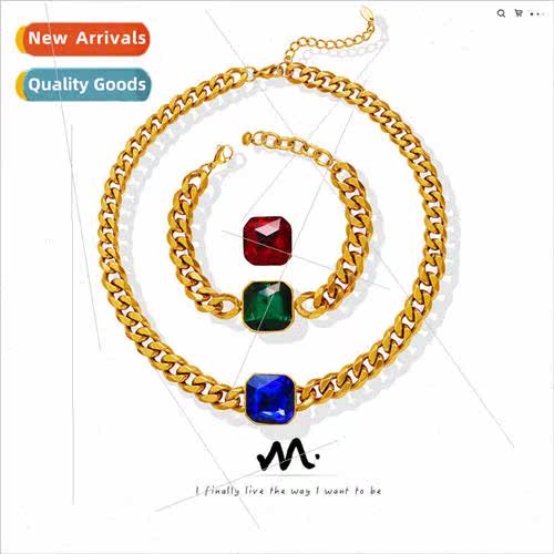 new niche wind collarbone chain color zirconia simple tanium