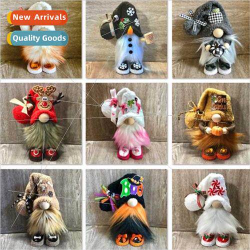 Faceless Doll Standing Pose BOO Doll Autumn Pumpkin Christma