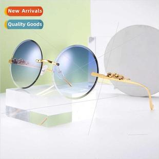 2021 new fashion glasses cool face Strong round frame