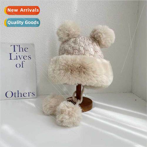 Woolen cap children winter cute wool ball set head cap warm