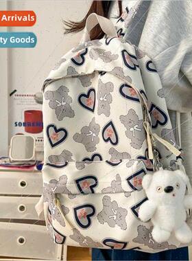 ins wind schoolbag female cute printing shoulder bag lightwe