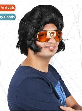 Wigs Europe Elvis Presley Wigs Black Men Short Wigs Elvis Pr