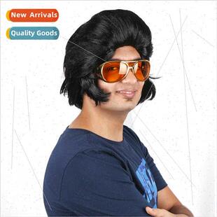 Wigs Europe Elvis Presley Wigs Black Men Short Wigs Elvis Pr