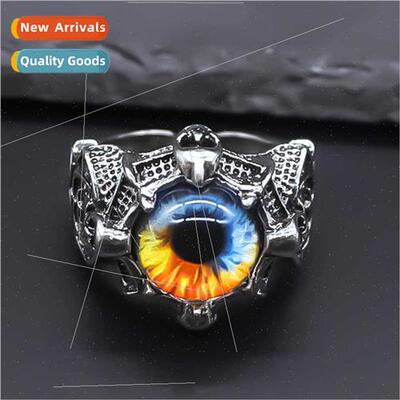 Alloy HJewelry Vintage Bully Yellow Devil Eye 4 Ring Europe