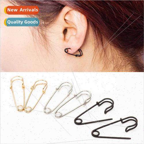 Paper clip simple versatile small pin earrings fresh earring