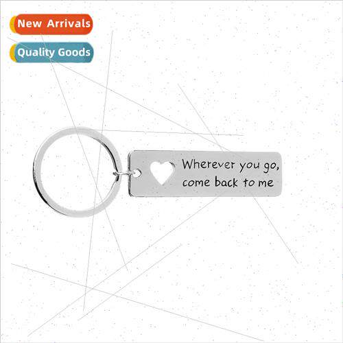 monogrammed keychain wherever you go come back to me key cha