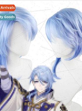 wig kamisato ayato cos wig micro gradient color parted small