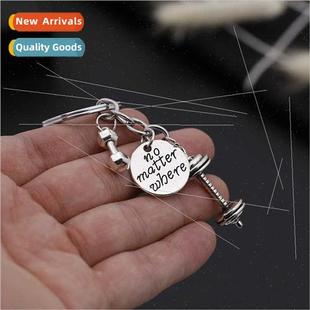 creative fun set fness barbell No matter wbere keychain