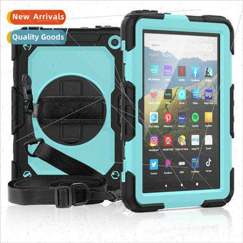 适用2022 kindle HD fire 8 plus shoulder strap tablet case le
