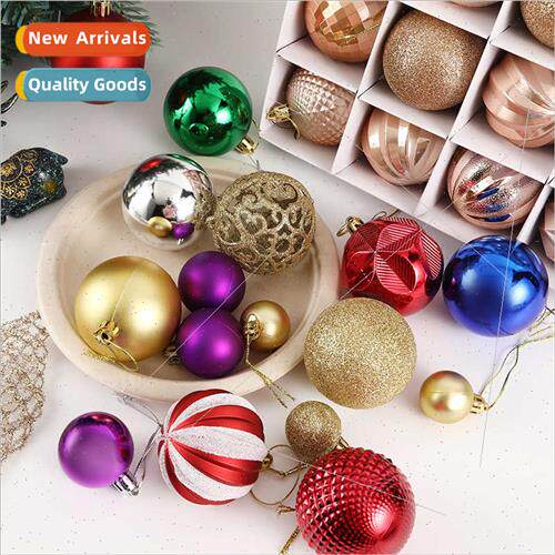 Christmas Ball Set Round Barrel Square Box Painted 3cm4cm6cm