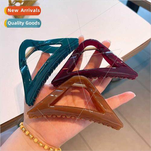 simple fashion triangle large hair grip acetic acrylic Moran