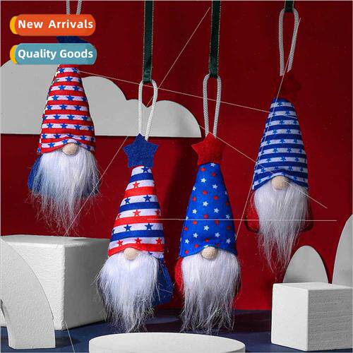 American Independence Day gnome old man doll pendant charm f
