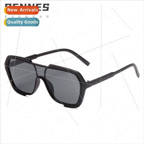 new large frame one-piece sunglasses fashion punk sunglasses