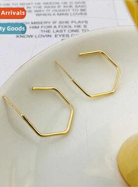 s925 silver earrings geometric earrings ins earrings Europe