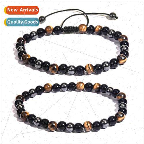 2022 new hemate couple colorful tiger eye stone bracelet obs