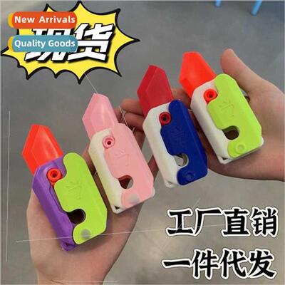 Gravy 3D Carrot Knife Plastic Small Jumping Knife Unzip Play