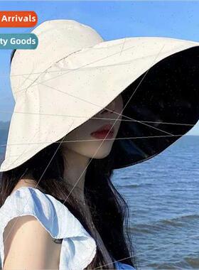 Sun hat female large edge topless summer anti-uv sun hat cov
