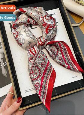 Ambience sense red cashew 70 silk square scarf women Korean