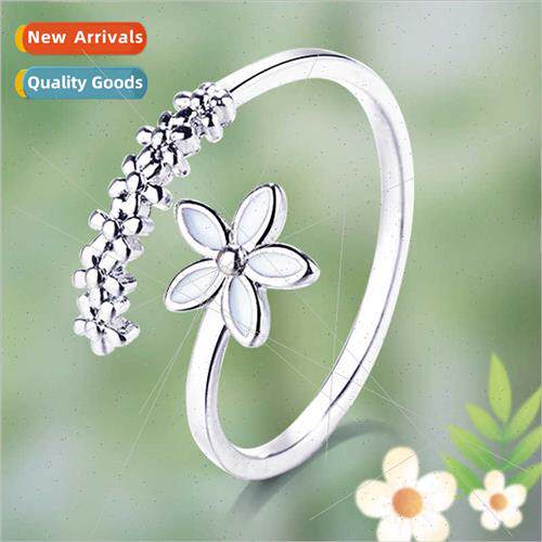 Fashion flower ring Mori drip glaze whe small flowers index