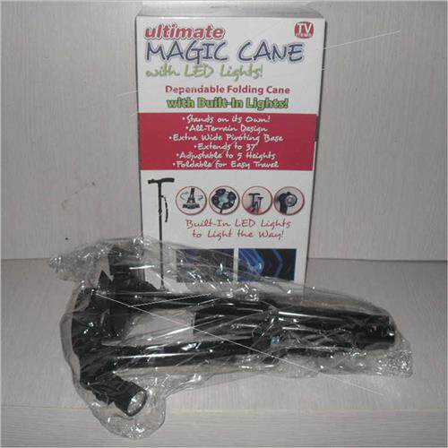 magic cane 5 sections folding walking stick elderly hiking c