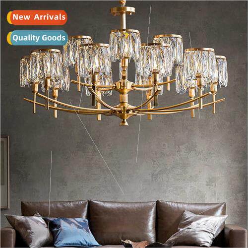 -modern light luxury crystal living room chandelier American